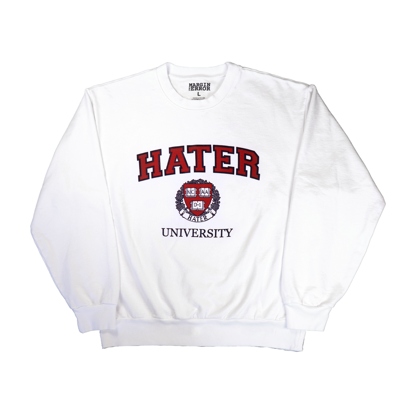 Hater University Classic Crewneck - White