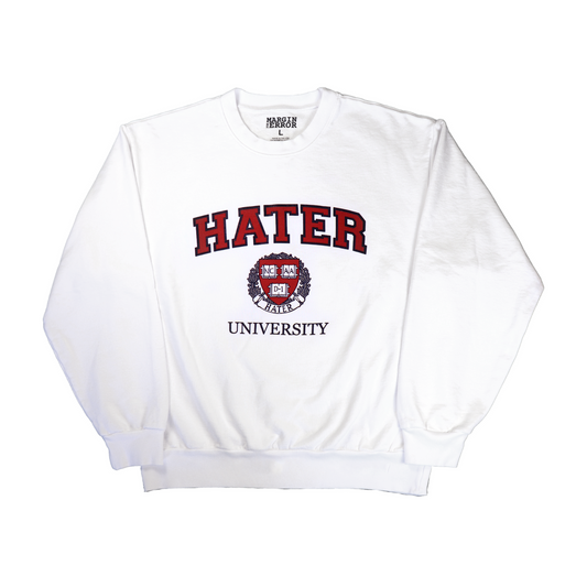 Hater University Classic Crewneck - White